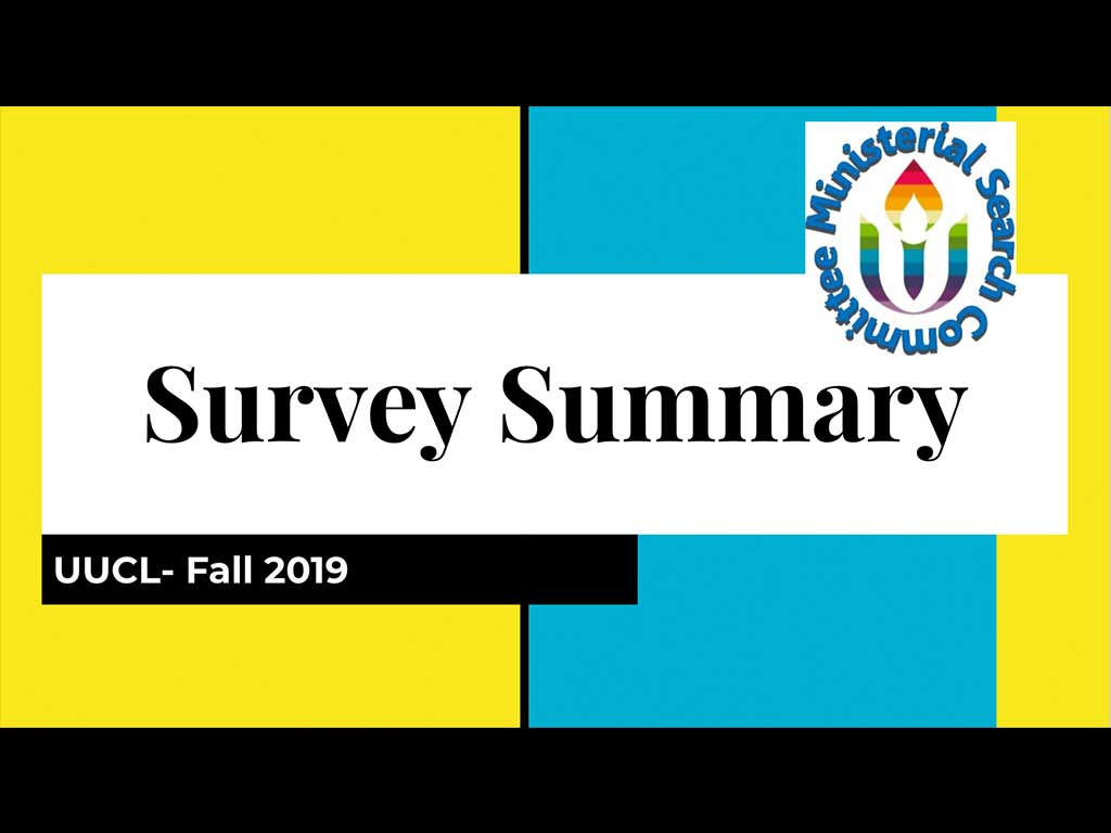 Ministerial Search Committee Survey – Fall 2019