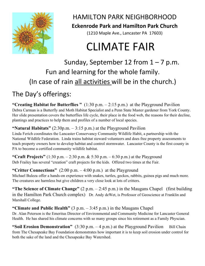 2021 Climate Fair Poster Page 1